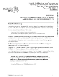 Item 6C - Mabellearts - Long Term Lease and Operating Agreement for Parts of Mabelle Park TCHC April 27, 2021 Board Meeting Report #: TCHC:2021-27 Attachment 2 Item