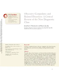Obsessive-Compulsive and Related Disorders: a Critical Review of the New Diagnostic Class