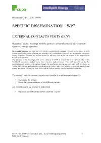 Specific Dissemination – Wp7