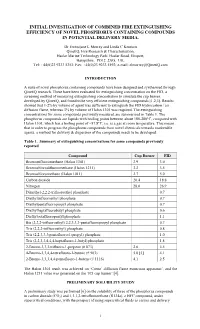 The Replacement of Fire Extinguishers for Military Applications