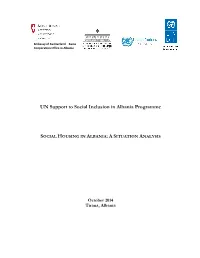 UN Support to Social Inclusion in Albania Programme