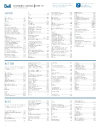CHANNEL LISTING FIBE TV from Your Smartphone