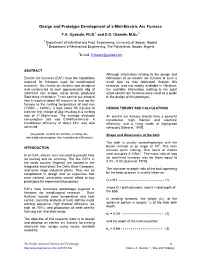 Design and Prototype Development of a Mini-Electric Arc Furnace –12–