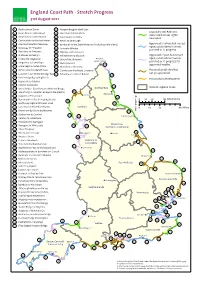 England Coast Path - Stretch Progress 31St August 2021
