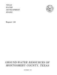 Ground-Water Resources of Montgomery County, Texas