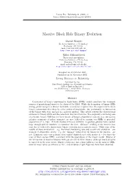 Massive Black Hole Binary Evolution