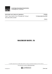Maximum Mark: 50