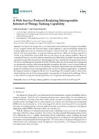A Web Service Protocol Realizing Interoperable Internet of Things Tasking Capability