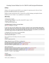 Creating Custom Debian Live for USB FD with Encrypted Persistence