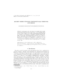Higher Order Strongly Exponentially Preinvex Functions