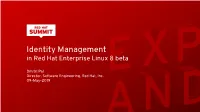Identity Management in Red Hat Enterprise Linux 8 Beta