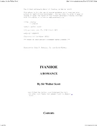 Ivanhoe, by Sir Walter Scott