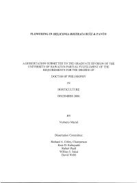 A Dissertation Submitted to the Graduate Division of the University of Hawai'i in Partial Fulfillment of the Requirements for the Degree Of