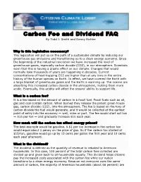 Carbon Fee and Dividend FAQ by Todd J