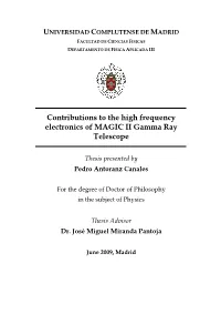 Contribution to the High Frequency Electronics of the MAGIC Gamma