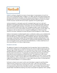 Netball Is a Ball Sport Played by Two Teams of Seven Players