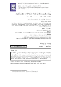 On Stability of Widest Path in Network Routing Abstract