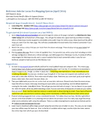 Reference Info for Locus Pro Mapping System (April 2016) QAP Robert B