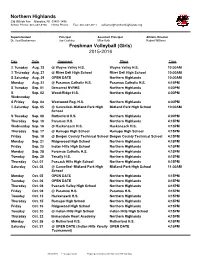 08/31/2015 * = League Event Report Generated by Schedule Star 800-822-9433