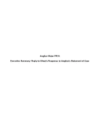 Anglian Water PR19 Executive Summary: Reply to Ofwat's