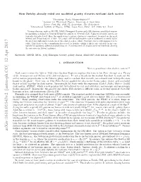 How Zwicky Already Ruled out Modified Gravity Theories Without Dark Matter