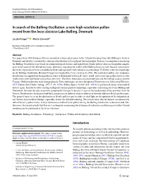 In Search of the Bølling-Oscillation: a New High Resolution Pollen Record