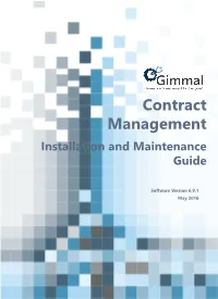 Installation and Maintenance Guide