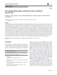 ITS2 Metabarcoding Analysis Complements Lichen Mycobiome Diversity Data