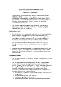 Legislative Consent Memorandum
