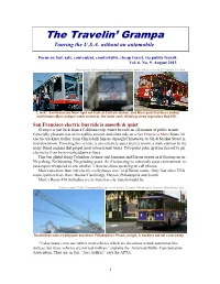 On Fast, Safe, Convenient, Comfortable, Cheap Travel, Via Public Transit