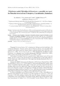 Polydrusus Nadaii Meleshko & Korotyaev, a Possible New Pest For