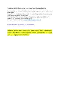 Students Should Check Their School Email for the Video File Shadows