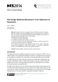 The Design Methods Movement: from Optimism to Darwinism