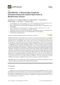A Knowledge Graph for Literature-Extracted Linked Open Data in Biodiversity Science