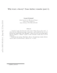Arxiv:1601.06145V1 [Hep-Th] 22 Jan 2016