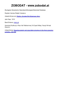 Breeding System and Population Structure in the Aerva Javanica Complex