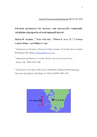 Calculation of Properties of Environmental Interest