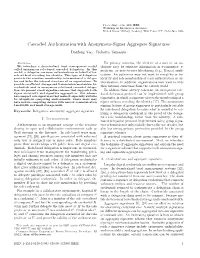 Cascaded Authorization with Anonymous-Signer Aggregate Signatures Danfeng Yao, Roberto Tamassia