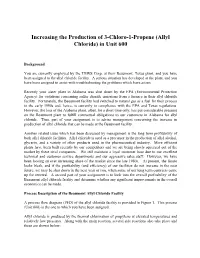 Increasing the Production of 3-Chloro-1-Propene (Allyl Chloride) in Unit 600