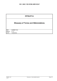 SUBSET-023 Glossary of Terms and Abbreviations Page 1/27 3.1.0