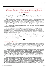 Where Stories End and Games Begin by Greg Costikyan