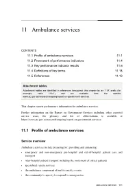 Chapter 11 Ambulance Services
