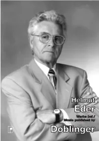 Helmut Eder Werke Bei / Music Published by D Doblinger Inhalt / Contents