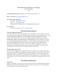 Introduction to Cardiology Fall 2019 Syllabus 1 Unit Decal Information