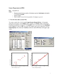 Linear Regression in SPSS