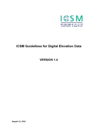 ICSM Guidelines for Digital Elevation Data