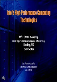 Intel's High-Performance Computing Technologies