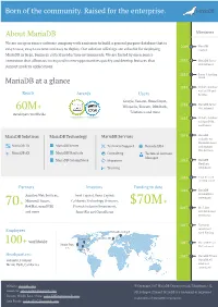 Mariadb Company Overview