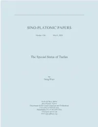 The Special Status of Turfan