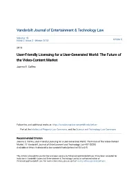 User-Friendly Licensing for a User-Generated World: the Future of the Video-Content Market